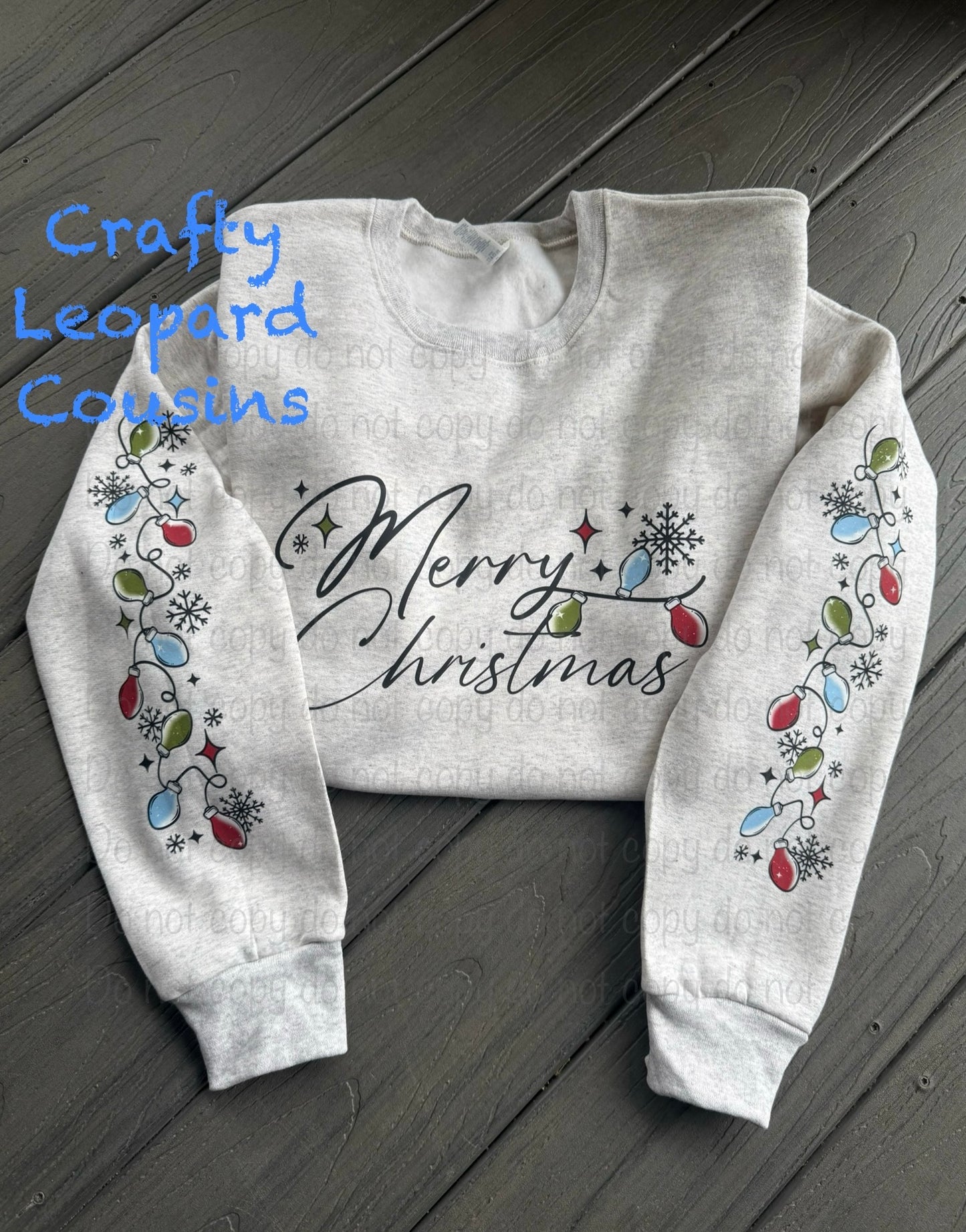 Merry Christmas with light sweatshirt