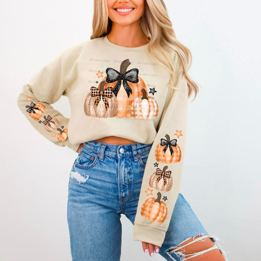 Plaid pumpkins sweatshirt