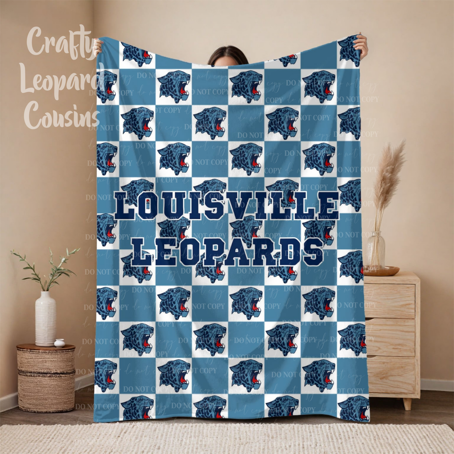 Leopard fleece blanket