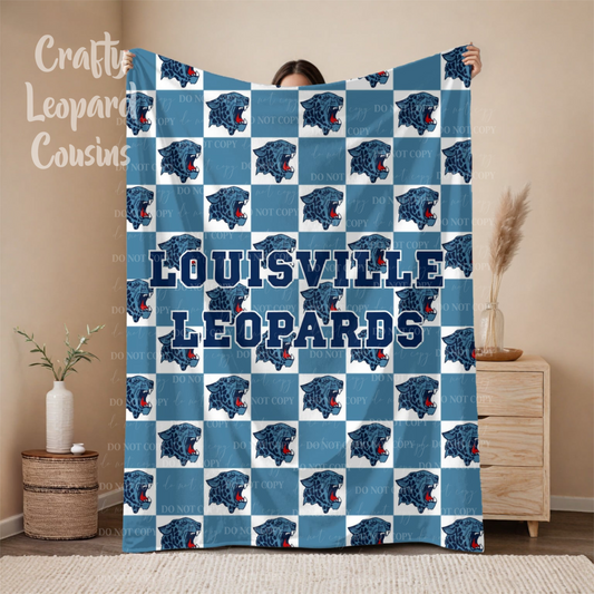 Leopard fleece blanket