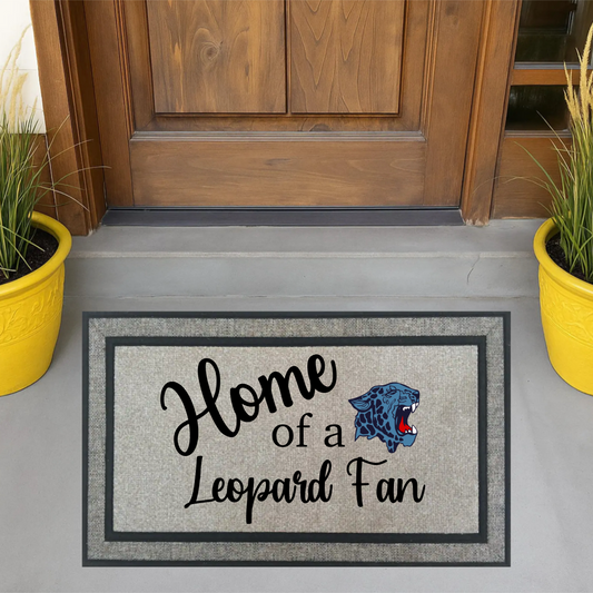 Home of a Leopard fan doormat