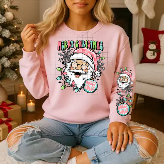 Santa with lights sweatshirt