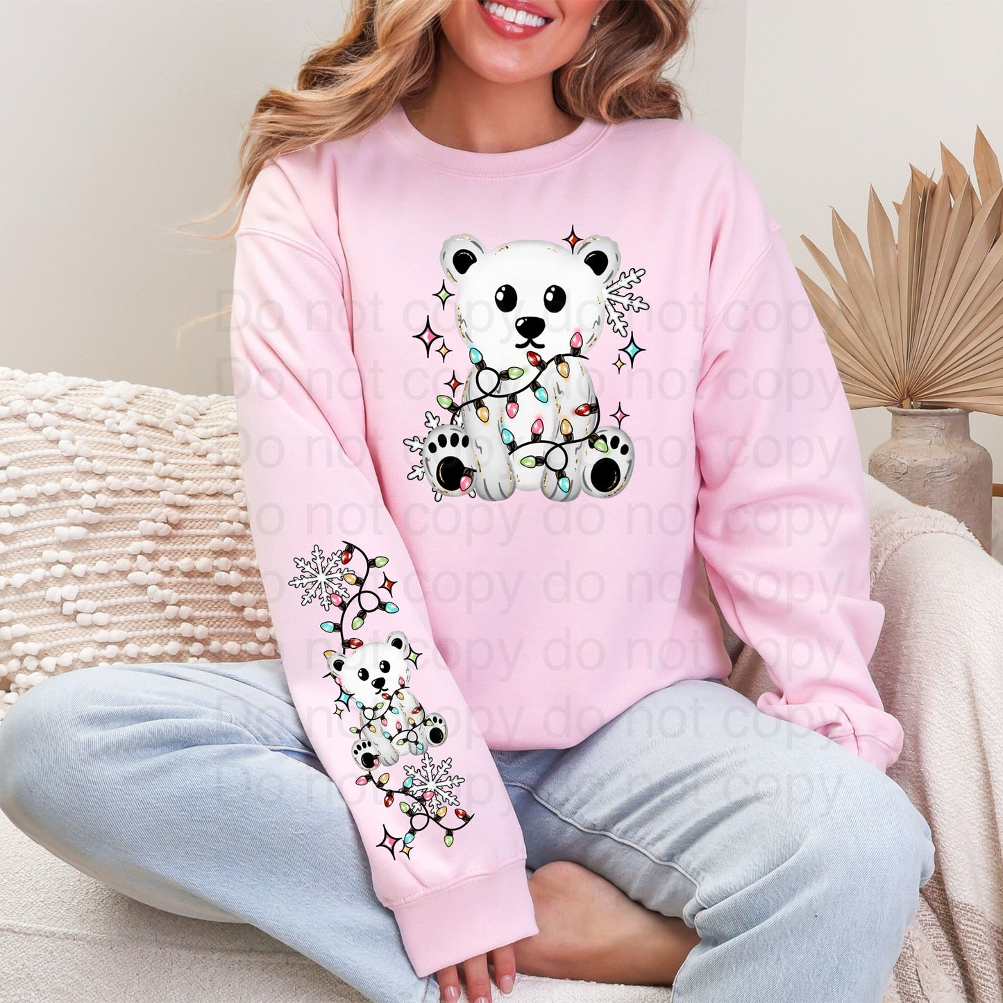 Polar Bear with lights sweatshirts