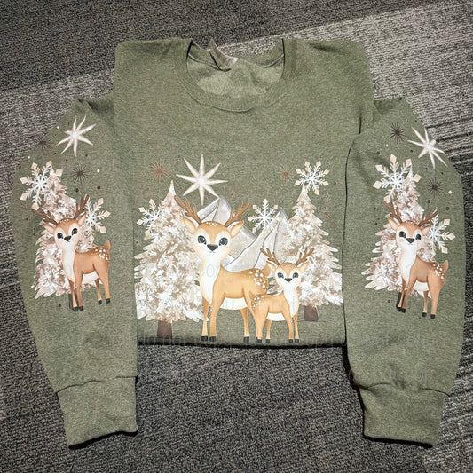 Deer scene sweatshirt