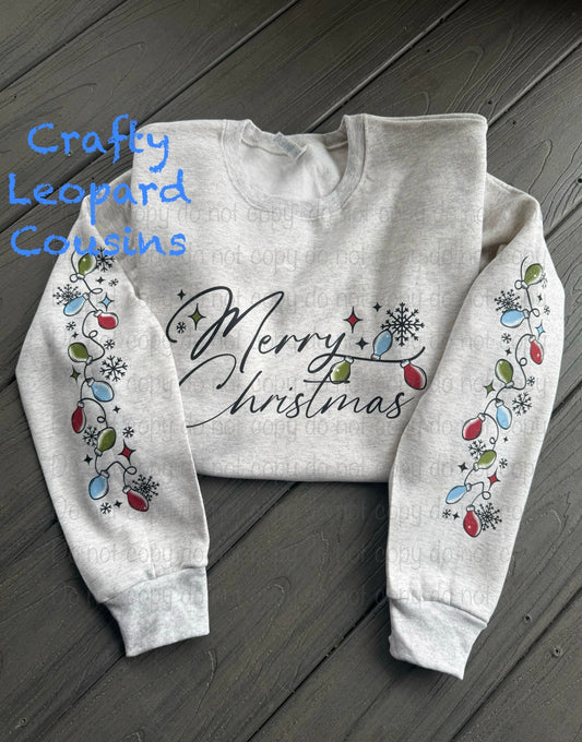 Merry Christmas with light sweatshirt