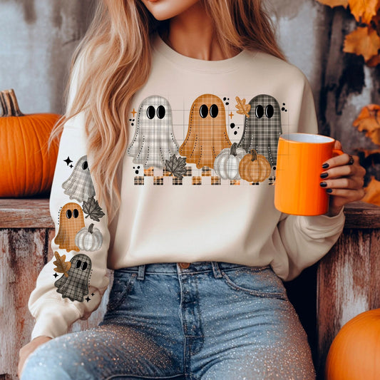 Plaid ghosts sweatshirt